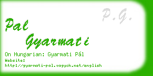 pal gyarmati business card
