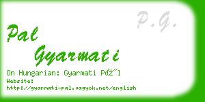 pal gyarmati business card